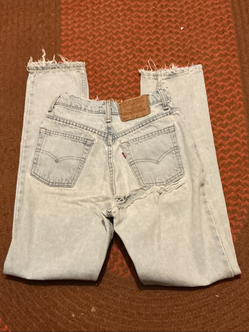 Vintage Levi’s 531 Cinch High Rise Distressed Jeans, size 27